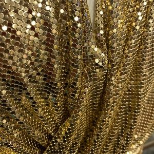 Whiting & Davis Gold Metallic Vintage 1970s Halter